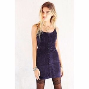 UO Cooperative Navy Corduroy Dress
